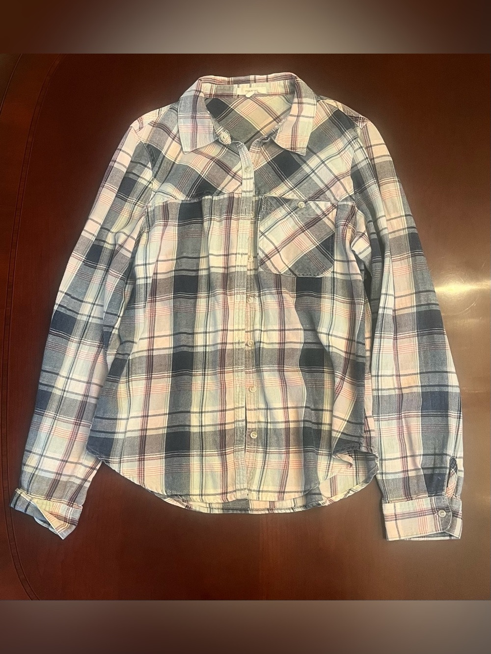Long Sleeve Plaid Button Up Shirt